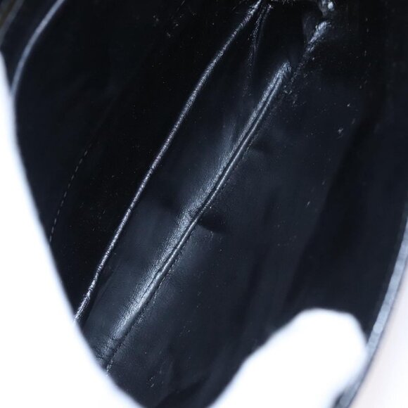 CELINE Shoulder Bag Leather Black Gold Auth EC517 - Picture 12 of 16